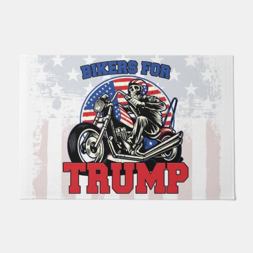 Bikers For TRUMP Patriotic President Motorcycle Doormat
