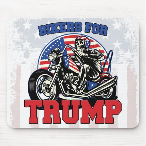 Bikers For TRUMP Patriotic President Motorcycle Mouse Pad