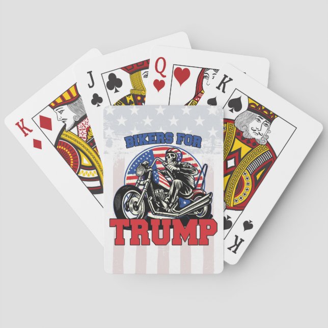 Bikers For TRUMP Patriotic President Motorcycle Poker Cards (Back)