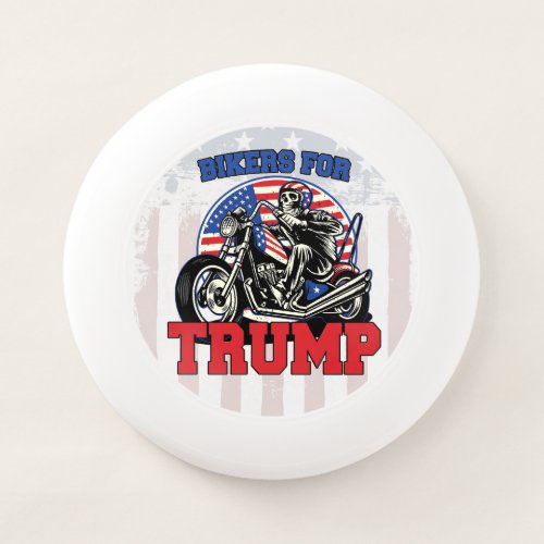 Bikers For TRUMP Patriotic President Motorcycle Wham_O Frisbee