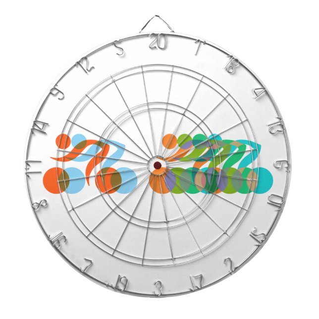 Bikers Freak Dartboard With Darts (Front)