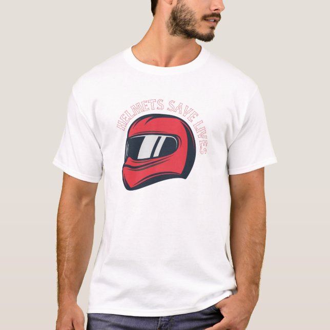 Biker's Lifesaver: Helmet Pride T-Shirt (Front)