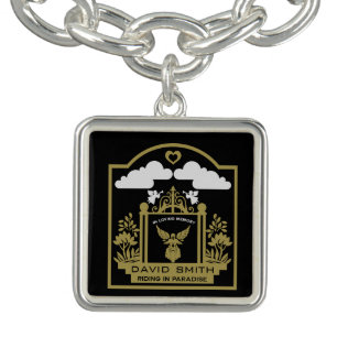 Bikers Memorial Funeral Gift Bracelet