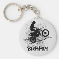 Bikers Motocross Dirt Bikers Mud Splatter Braap! Keychain