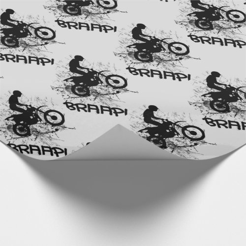 Bikers Motocross Dirt Bikers Mud Splatter Braap Wrapping Paper