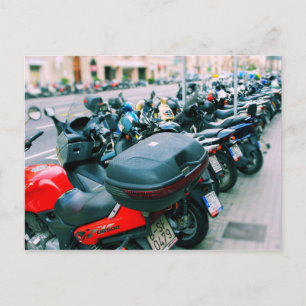 Bikers Row Barcelona Postcard