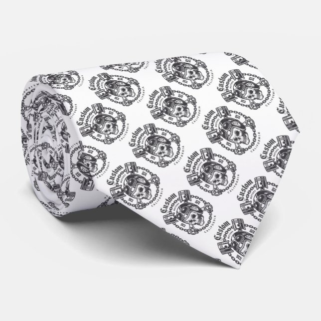 Bikers Skull Neck Tie (Rolled)