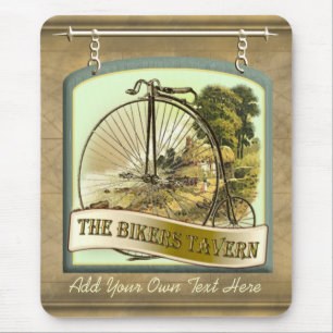 Bikers Tavern Pub Sign Mousepad