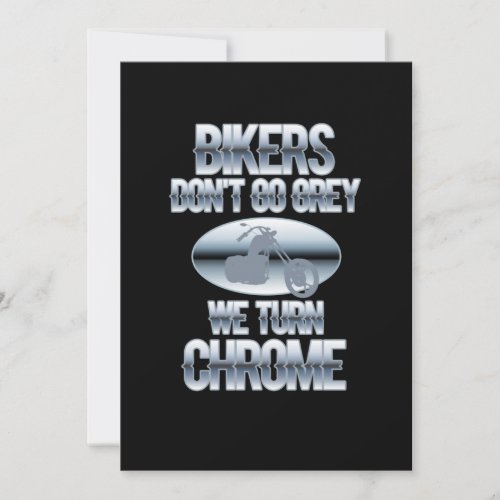 Bikers Turn Chrome Motorcycle Bike Ride Rider Thank You Card