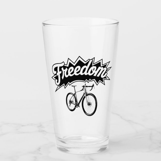 Bikes Are Freedom Glass (Front)