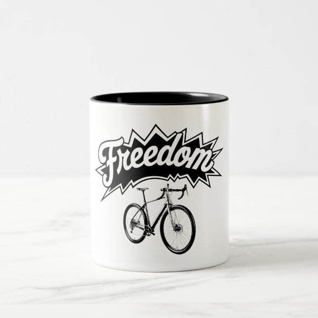 Bikes Are Freedom Two-Tone Coffee Mug (Center)