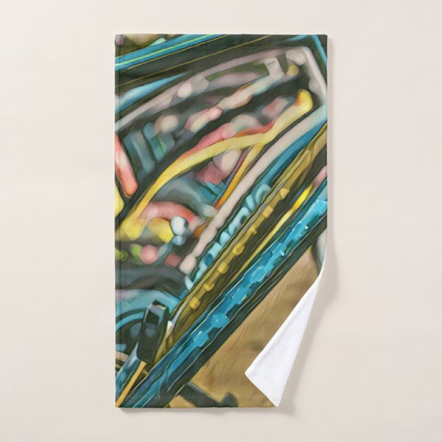 Bikes artwork hand towel  (Hand Towel)