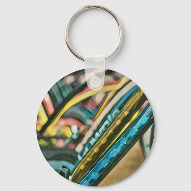 Bikes artwork keychain (Front)