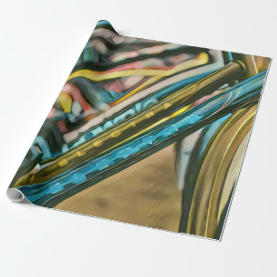 Bikes artwork wrapping paper