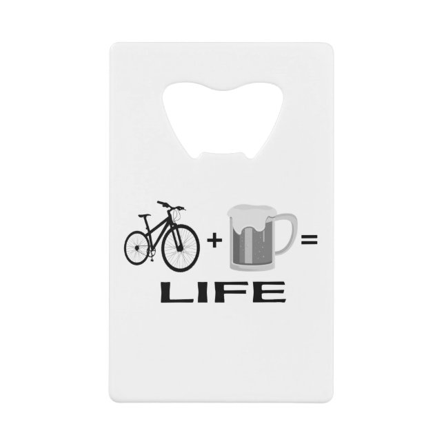 Bikes & Beer! Credit Card Bottle Opener (Front)
