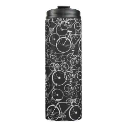 Bikes Bicycles Black  Thermal Tumbler