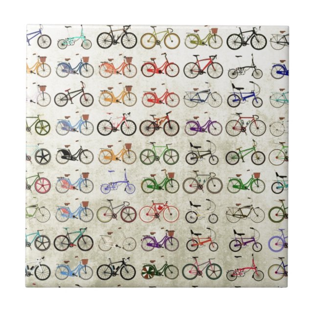 Bikes Ceramic Tile (Front)