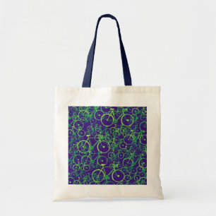 bikes: cycling-themed pattern tote bag