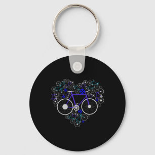 Bikes Heart Cute Mtb Road Race Riding Lover Funny Keychain