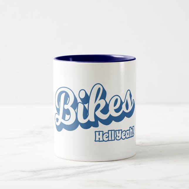 Bikes Hell Yeah! Two-Tone Coffee Mug (Center)