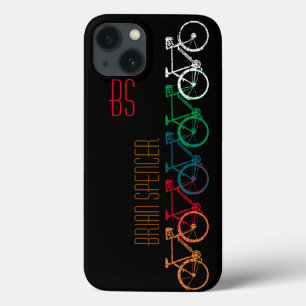 bikes in different colors personalized iPhone 13 case