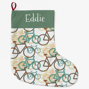 Bikes Mix Personalized Christmas Stocking