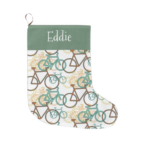 Bikes Mix Personalized Christmas Stocking