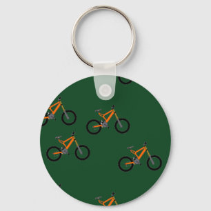 Bikes on green keychain