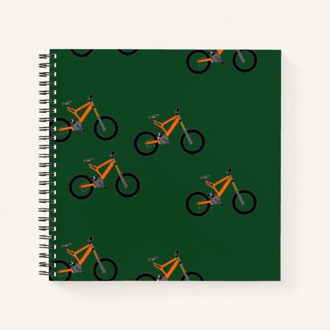 Bikes on green notebook (Front)