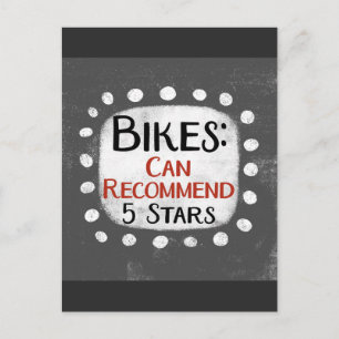 Bikes Review 5 Stars Postcard