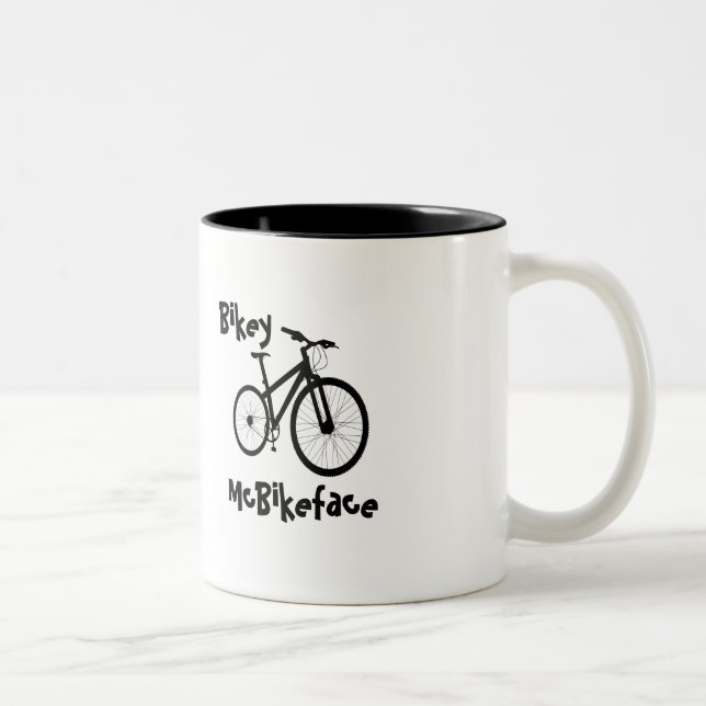 Bikey McBikeface Two-Tone Coffee Mug (Right)
