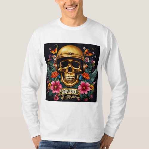 Bikie Skull Logo T_Shirt Ride in Style with Attit T_Shirt