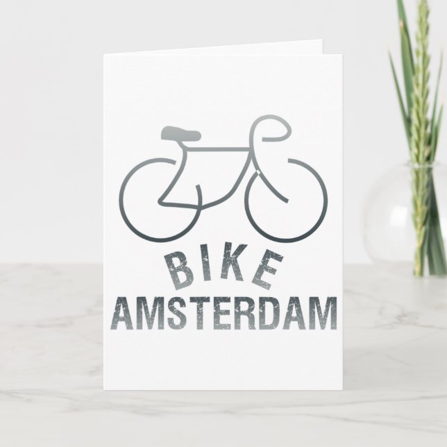 Biking Amsterdam Netherlands Graphic _1  Card (Front)