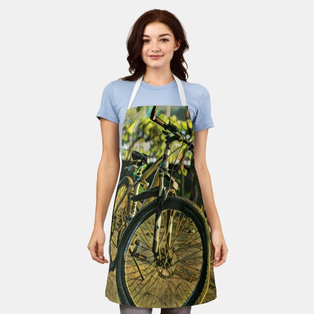 Biking Artwork Apron (Worn)