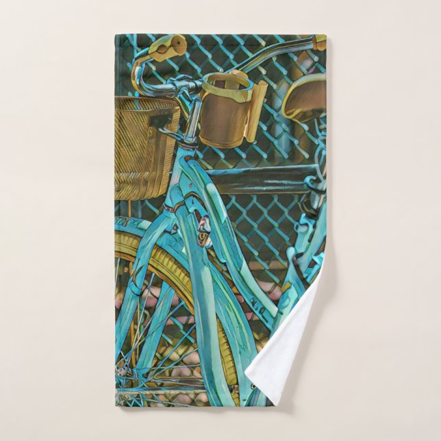 Biking Artwork Hand Towel (Hand Towel)