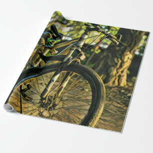 Biking Artwork Wrapping Paper