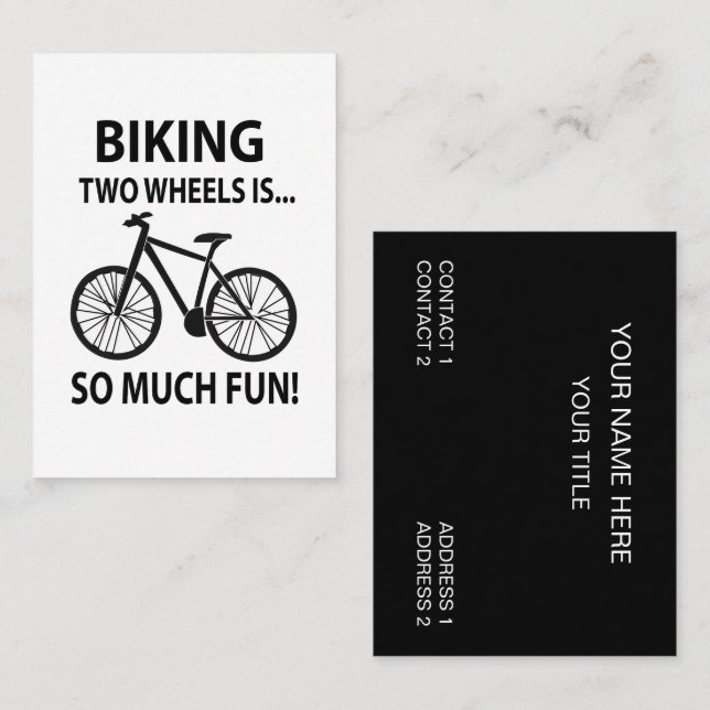 Biking Bicycle Cycling Cyclist Biking Business Card (Front/Back)