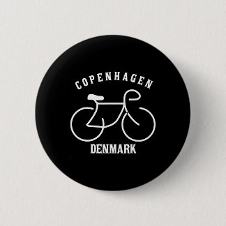 Biking Copenhagen Denmark Graphic  Button