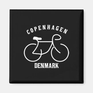 Biking Copenhagen Denmark Graphic  Magnet