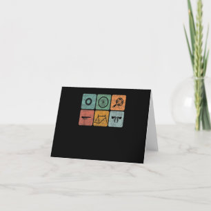 biking cycling  bicycle parts cyclist gifts men thank you card