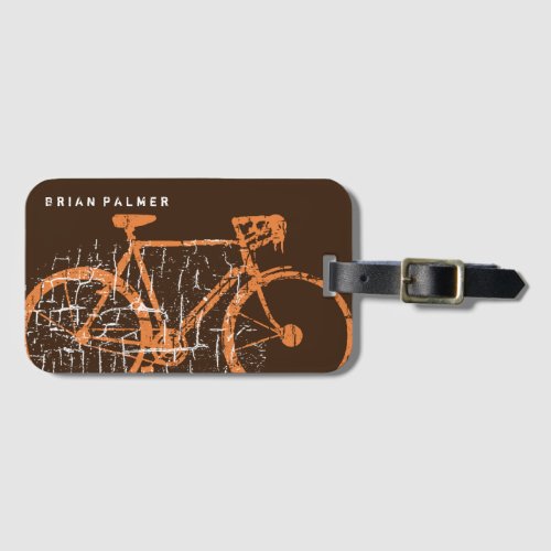 biking  cycling bicycle personalized luggage tag