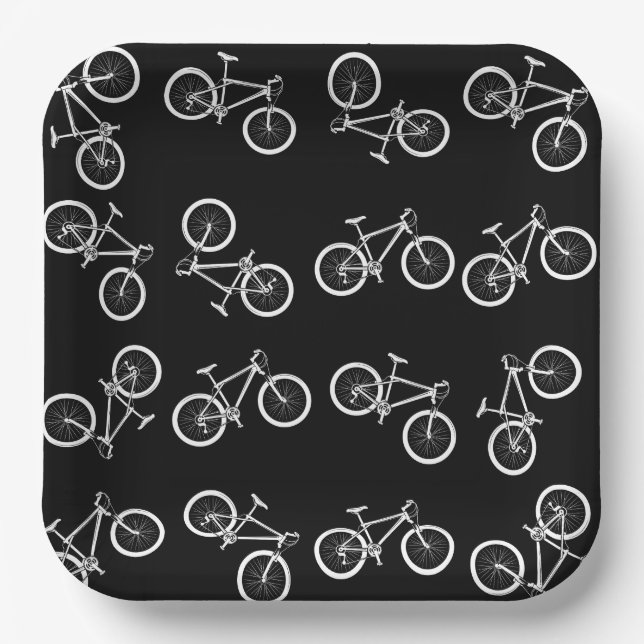 Biking Cycling Paper Plates (Front)