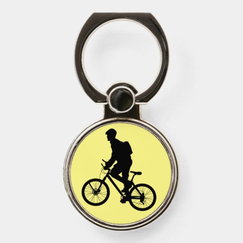 Biking Cycling Silhouette Logo Phone Ring Stand