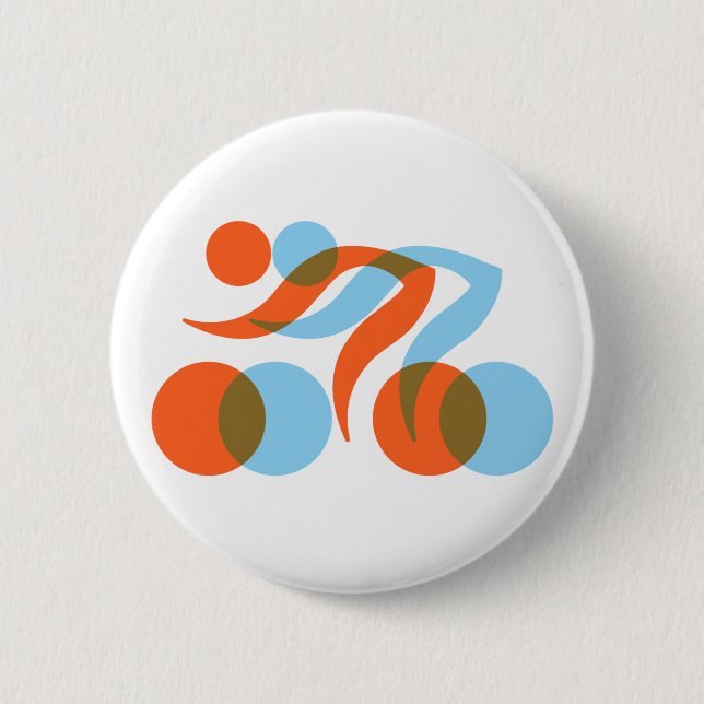 Biking_Fever_2_cyclers.png Pinback Button (Front)
