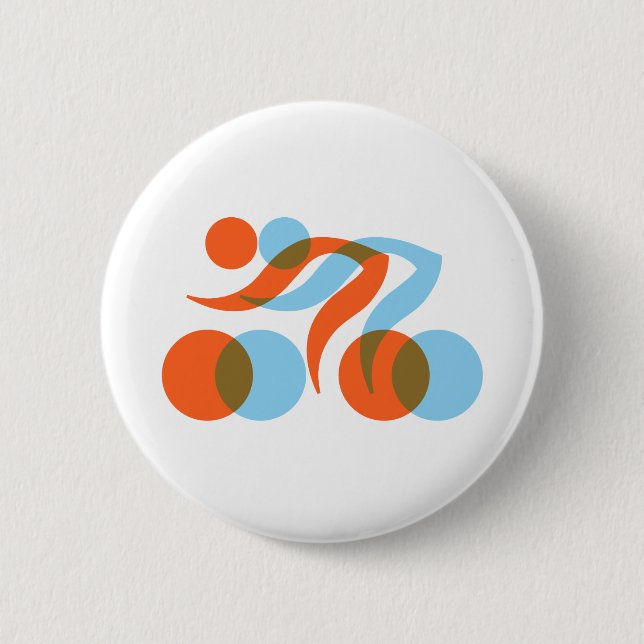 Biking_Fever_2_cyclers.png Pinback Button (Front)