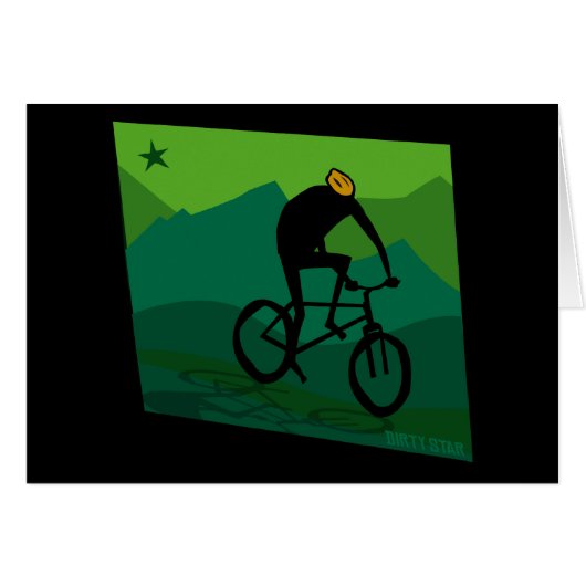 Biking Green Hills Card (Front Horizontal)