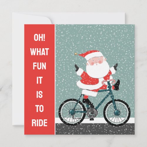 Biking Holiday Cyclist Christmas Cards
