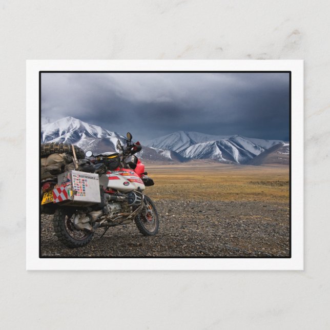 Biking in the Altai Mountains - Mongolia Postcard (Front)