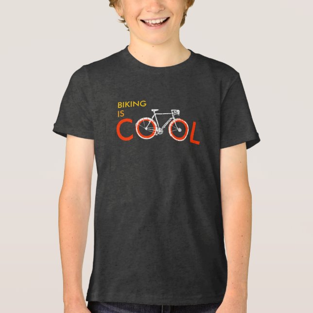 Biking is Cool Tri-Blend Shirt (Front)