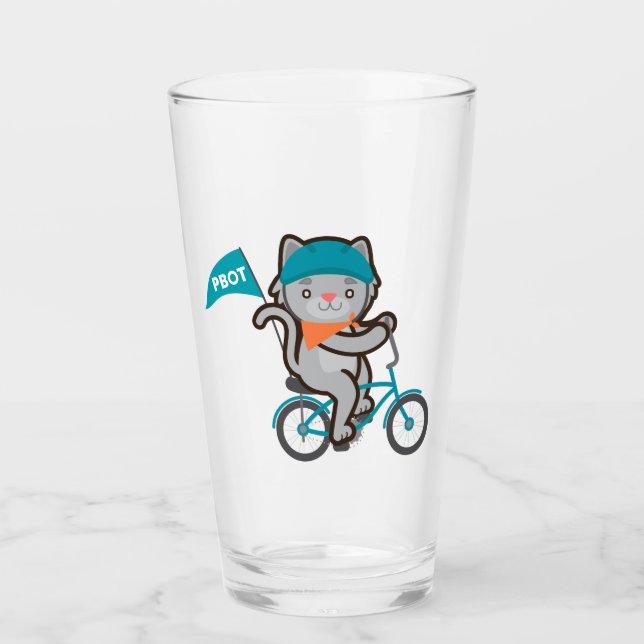 Biking Kitty Tumbler (Front)